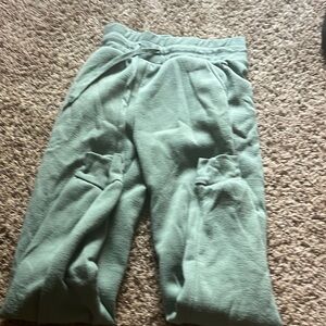 Dark green lightly used sweatpants